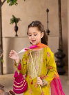 OC 217 Heavy Chinon Silk With Embroidery Sequence Work Girls Wear Kids Top Sharara With Dupatta Wholesalers In Delhi